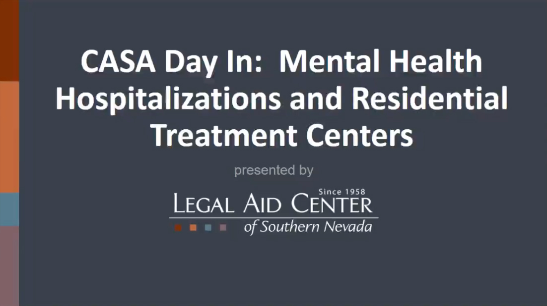 CASA Day In: Mental Health Hospitalizations and Residential Treatment Centers